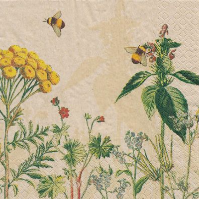 Servietten Wild Flowers 20 33x33x1cm Blumenservietten Wiesenblumen Blumen Design
