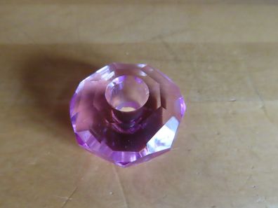 Stein Glassteinkantig rosa mitte Loch für Band oder Kette 3,8 cm Ø