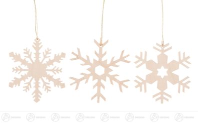 Baumschmuck Behang Schneekristall natur (6) B= x H=ca 6 cmx6 cm NEU Erzgebirge