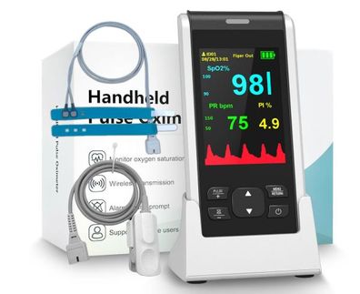 Holfenry Kinder Pulsoximeter wiederaufladbar mit Bluetooth und LED-Display