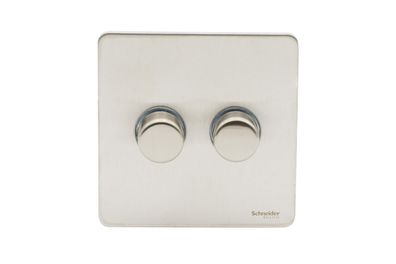 Schneider Electric Dimmschalter 2-Wege GU6412CBN 400W Edelstahl