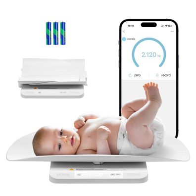 VEVOR Bluetooth Babywaage 2-in-1 digital 0-30kg Hold Tara 5 Einheiten