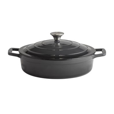 APS 88305 Bräter mit Deckel 5 STARS Gusseisen Induktion 28cm 3L anthrazit