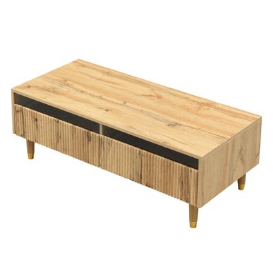 Sonnenh Couchtisch 110 x 50 x 40 cm Wood MDF mit Stauraum Wohnzimmer