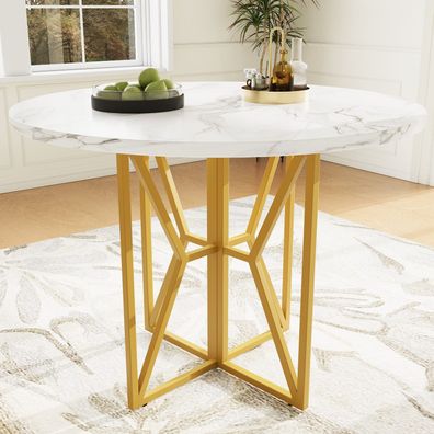 Sonnenh Esstisch 80 x 80 x 76 cm Golden MDF für Küche Esszimmer