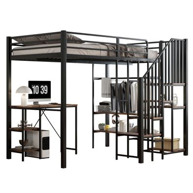 Sonnenh Etagenbett Schwarz 120 x 200 cm mit Stauraum