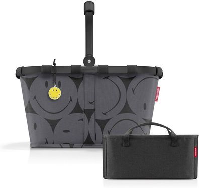 reisenthel Set Carrybag + Organizer BKBX, smiley® grey + black, Unisex