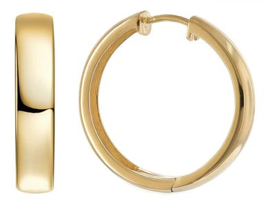 trendor Schmuck Creolen Ohrringe 925 Silber Vergoldet Klappcreolen Ø 23 mm 21942