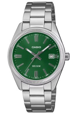Casio Quarzuhr in Unisexgröße Edelstahl/Grün UTP-1302PD-3A1VEF