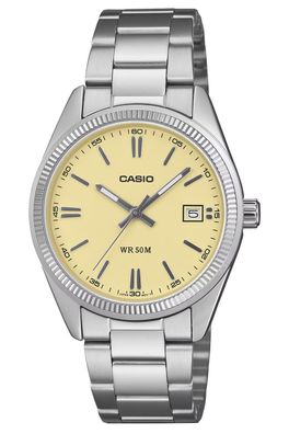 Casio Quarz-Armbanduhr in Unisexgröße Edelstahl/Vanille UTP-1302PD-9AVEF