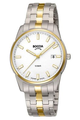 Boccia Herren-Armbanduhr Quarz Titan mit Saphirglas Bicolor 3686-02