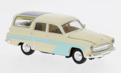 Wartburg 311 Camping hellbeige/hellblau, H0 Auto Modell 1:87, Brekina 27124