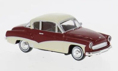 Wartburg 311 Coupe, dunkelrot/hellbeige, H0 Auto Modell 1:87, Brekina 27159