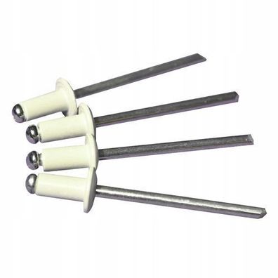 Nieten 4x8 Knopfnieten Flachkopf Blindnieten Alu Stahl Nieten 100 Stück