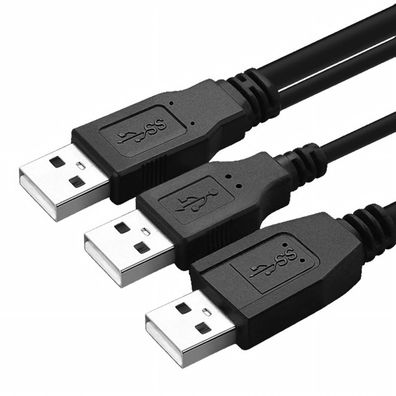 R39 USB Splitter Y-Kabel, USB A Stecker auf 2x USB A Stecker, Daten & Strom 70cm