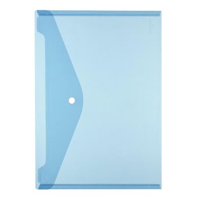 6x herlitz 10657948 Dokumententasche, DIN A4, PP, blau/transparent
