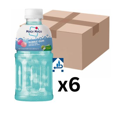 6er-Pack Mogu Mogu Kaugummi Getränk mit Nata de Coco 320ml (inkl. 1,50€ EINWEG-Pfand)