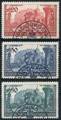 Liechtenstein 1939 Nr 180-182 gestempelt X13950A
