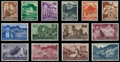 Liechtenstein 1937 Nr 156-169 ungebraucht X1395D2