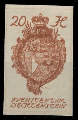 Liechtenstein 1920 Nr 20 ungebraucht X1397FA