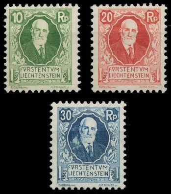 Liechtenstein 1925 Nr 72-74 ungebraucht X14293A