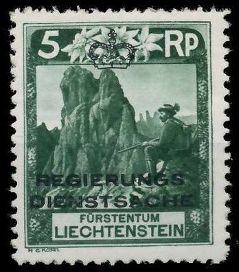 Liechtenstein Dienstmarken 1932 33 Nr 1B ungebraucht X142B2E