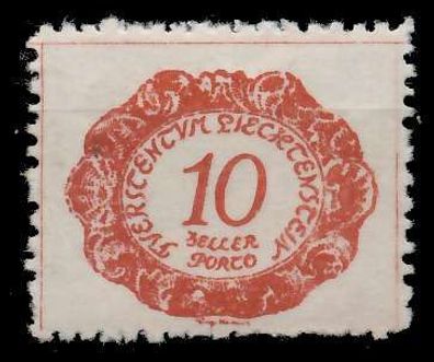 Liechtenstein Portomarken 1920 Nr 2 ungebraucht X142E06