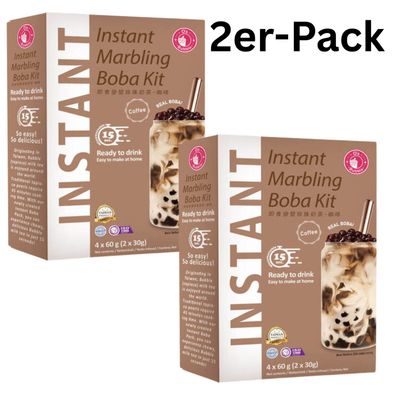 2er-Pack O´s Bubble Instant Boba Kit Kaffee 240g (4x60g)