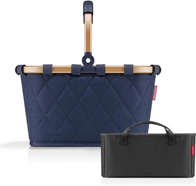 reisenthel Set Carrybag + Organizer BKBX, rhombus midnight gold + black, Unisex