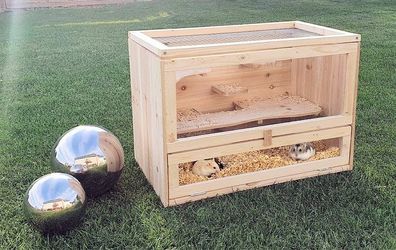 Nagerkäfig PAULI Kleintierkäfig Holz Hamsterkäfig Stall Käfig Hamster Maus Villa