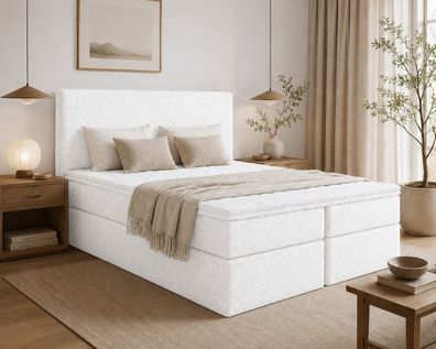 Boxspringbett TOCCA Doppelbett mit Stauraum, H3 Bonellfederkern, Topper optional