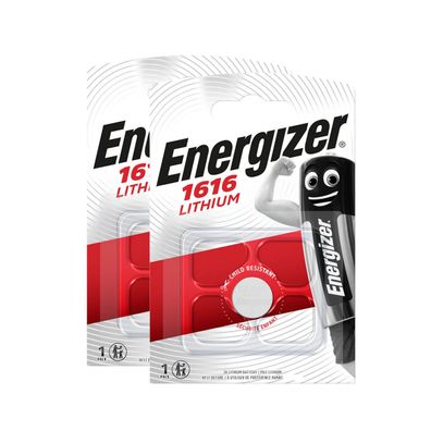 2x Energizer CR1616 DL CR 1616 Batterien Lithium Knopfzelle 3V Blister