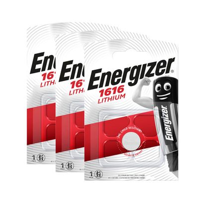 3x Energizer CR1616 DL CR 1616 Batterien Lithium Knopfzelle 3V Blister