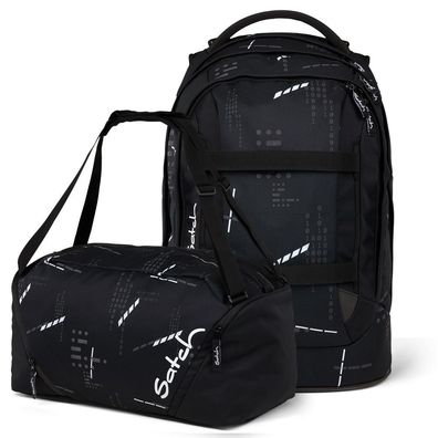 satch pack Set aus pack + Sporttasche PakDuf-25, Ninja Matrix, Mädchen & Jungen