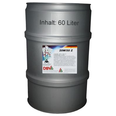 20W-50 Z DBV-Zweirad-Special-Motorenöl JASO MA (4-Takt) 60-Liter-Fass