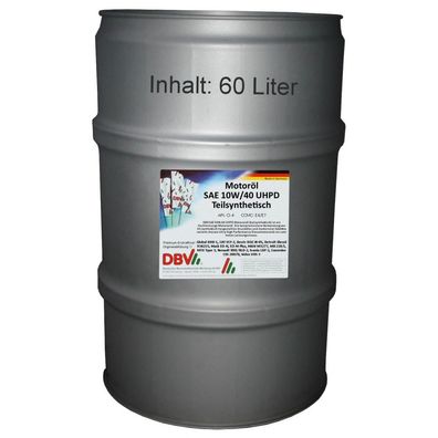 DBV SAE 10W/40 UHPD teilsynthetisch (Intervalle 80.000 bis 120.000 Km) 60-Liter-Fass