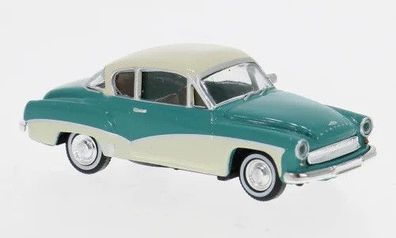 Wartburg 311 Coupe, grün/beige, H0 Auto Modell 1:87, Brekina 27162