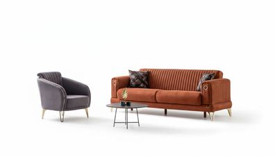 Elegante Sofagarnitur 3 + 1 Sitzer für modernen Komfort und stilvolles Wohnen