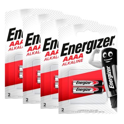 4x Energizer AAAA Batterie 2er Blister Piccolo 1,5V MN2500 Alkaline LR61