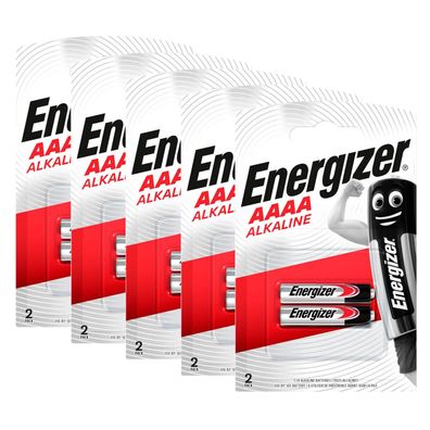 5x Energizer AAAA Batterie 2er Blister Piccolo 1,5V MN2500 Alkaline LR61