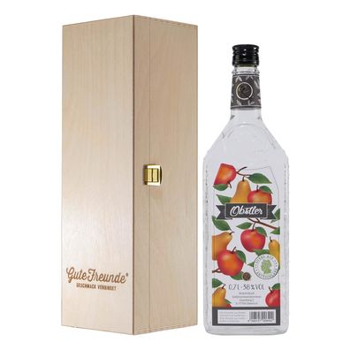 Renchtäler Obstler mit Geschenk-Holzkiste