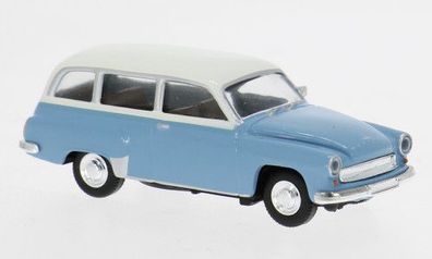 Wartburg 311 Kombi, hellblau/weiss, H0 Auto Modell 1:87, Brekina 27193