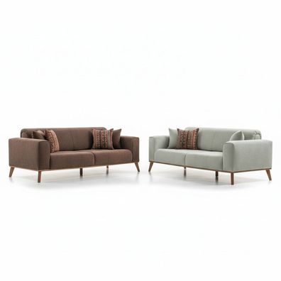 Stilvolle 3 + 3 Sofagarnitur Komfortables Design Sofa Couch Wohnenzimmer