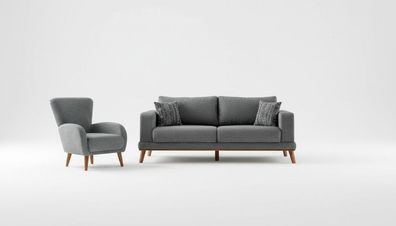 Komfortable 3 + 1 Sofagarnitur Stilvolles Design für gemütliches &elegantes Wohnen
