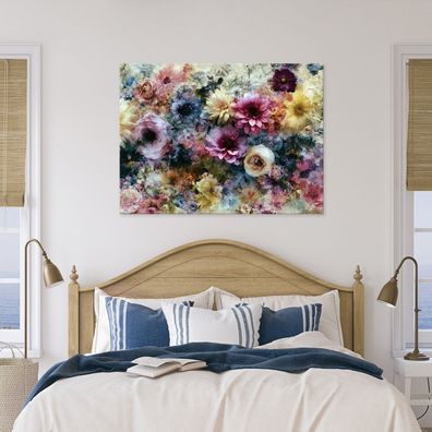 Leinwandbild Blumen Rosa Natur Wandekko Wohnzimmer Schlafzimmer