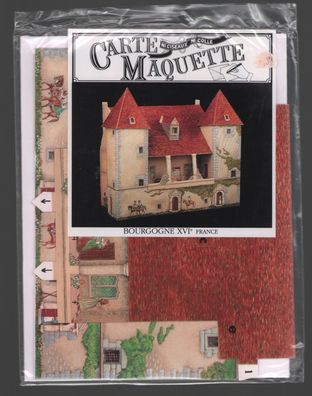 Karten Klappkarte 3D Bourgone XVI France Carte Maquette Mirontaine 1992