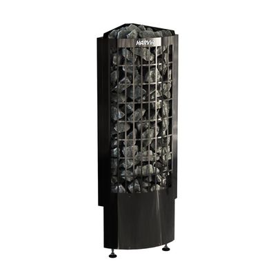 Harvia Cilindro Corner Black Steel PCC70E Saunaofen 6,8 kW finnischer Saunaofen