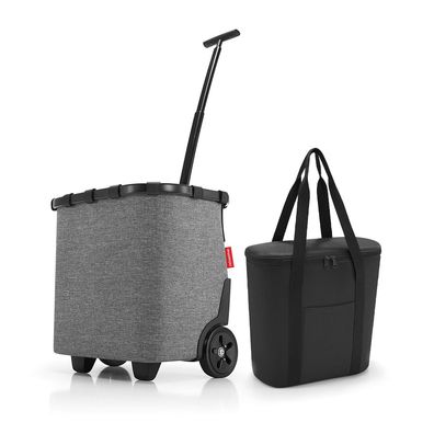 reisenthel Set Carrycruiser + Thermoshopper OEOV, twist silver + black, Unisex