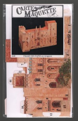 Karten Klappkarte 3D Palais des Papes en Avignon Carte Maquette Mirontaine