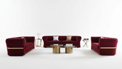 Sofagarnitur 4 + 3 + 2 Sitzer Couch Wohnlandschaft Garnitur Design Modern Sofa Neu